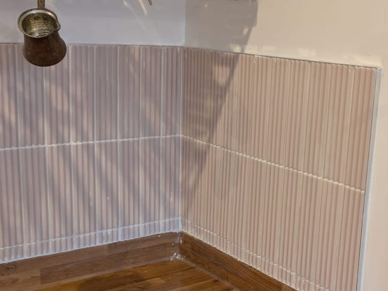 Wood-Style Splashback & Worktop — Wanstead, East London